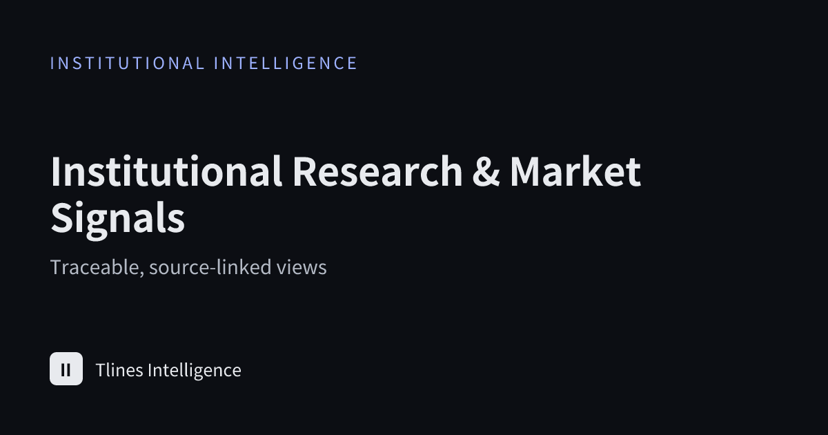 Tlines - bank research, distilled into plain language, with receipts